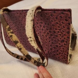 Roberto Vascon's  one-of-a-kind ostridge handbag